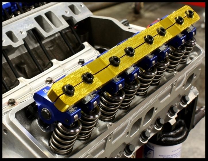 SBC CHEVY EXTREME DUTY GOLD SERIES STUD GIRDLES & 7/16 POLY LOCKS RR